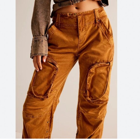 Free People Can't Compare Slouch Pants Rust Small - Picture 1 of 12
